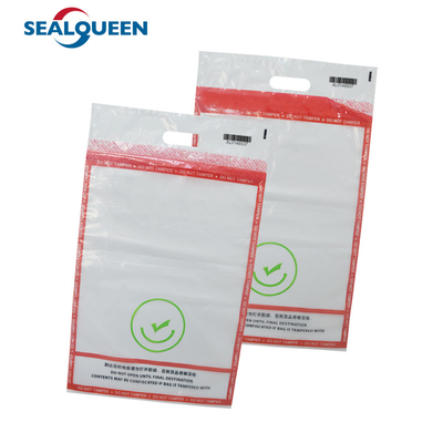 Plastic Evidence Deposit Tamper Proof Bag Custom Security Self Sealing Packaging