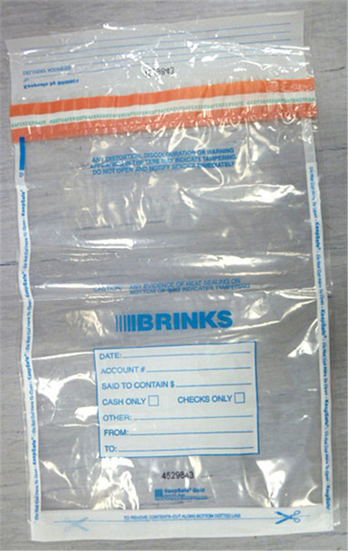 PE LDPE Tamper Evident Security Bags Pouch Seal For Food Packaging