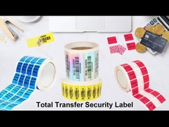 Etiquetas de alimentos a prueba de adulteración de un solo uso Anti robo Garantía pegatina de sellado